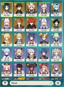 Conta Genshin AR57, 7 Perso 5 estrelas / Pity 73 - Genshin Impact