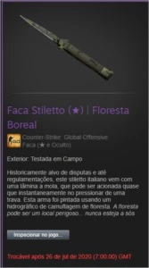 Faca Stiletto (★) | Floresta Boreal - Counter Strike CS