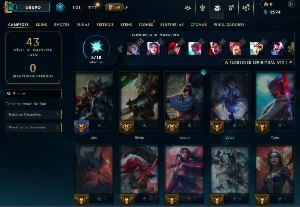 CONTA SMURF OURO 4 (Yasuo Tinta Sombria, Riven Espada Valor) - League of Legends LOL