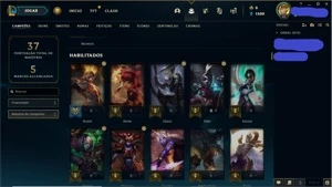Conta Main Brand com skins prestígio e zumbi - League of Legends LOL