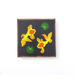 Quadrinho Peixes Dourados - Artesanato e Personalizados