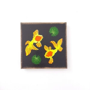 Quadrinho Peixes Dourados - Artesanato e Personalizados