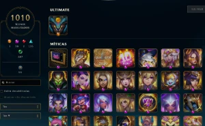 CONTA LOL 1500 SKINS, TODAS SKINS RARAS DO PRESTIGIO PAX TF - League of Legends