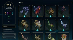 CONTA LOL 1500 SKINS, TODAS SKINS RARAS DO PRESTIGIO PAX TF - League of Legends