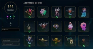 CONTA LOL 1500 SKINS, TODAS SKINS RARAS DO PRESTIGIO PAX TF - League of Legends