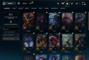 Conta Mestre com 26 Champs e 1 Skin ( 128 PDL ) - League of Legends LOL