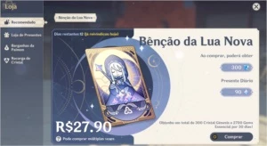 DILUC + KLEE + 2X ARMA 5* (TÚMULO DO LOBO + ORAÇÃO) +11KGEMA - Genshin Impact
