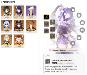 CONTA GENSHIN AR59 - 16 LENDÁRIOS - 6 ARMAS⭐ [SEM VINCULOS] - Genshin Impact