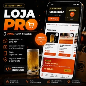 Loja Pro PWA – Delivery White Label com EVO API e Código - Sites, Lojas e Sistemas Prontos Sites e Scripts