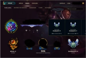 Conta League of Legends , Diamante 5 (solo/duo e flex) LOL