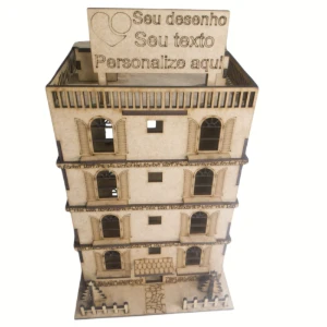 Mini Prédio, em MDF - outdoor personalizavel, casinha,... - Artesanato e Personalizados