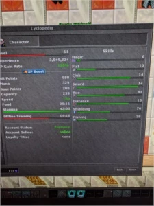 RP 82 Gentebra + MS + EK com 50 dias de Premium - Tibia
