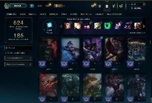 Bronze 4 com TODOS os Champs e 240 Skins ( MID / JG / TOP ) - League of Legends LOL