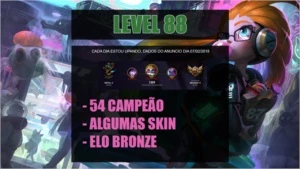 Conta Level 88 - League of Legends LOL
