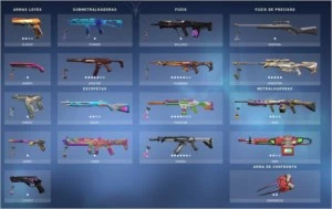 CONTA VALORANT-SKIN EM TODAS ARMAS (FACA, SAQUEA, BRINQ,ETC)