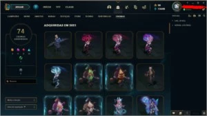 conta do lol todos campeao e 341 skin - League of Legends