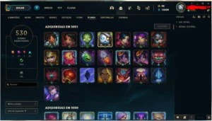 conta do lol todos campeao e 341 skin - League of Legends
