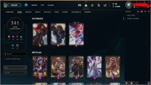 conta do lol todos campeao e 341 skin - League of Legends
