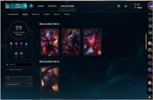 Conta diamante 4 + Quase todos os champs + 30 skins - League of Legends LOL