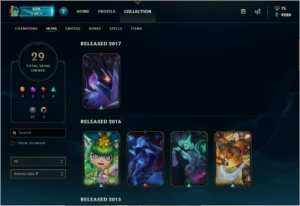 Conta diamante 4 + Quase todos os champs + 30 skins - League of Legends LOL