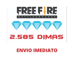 Free Fire Garena Freefire 2585 Diamantes Recarga Na Conta