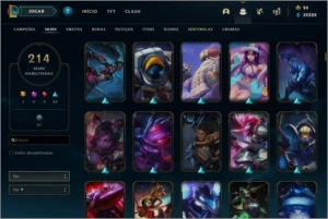 CONTA LOL GOLD 3 + 134 CHAMPS + 214 SKINS - League of Legends