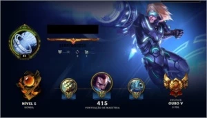 Conta LOL ouro V 247 skins todos os champs - League of Legends