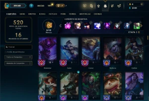 Unranked com 150 Champs e 210 Skins ( ADC / MID / TOP ) - League of Legends LOL