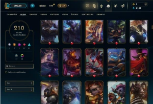 Unranked com 150 Champs e 210 Skins ( ADC / MID / TOP ) - League of Legends LOL