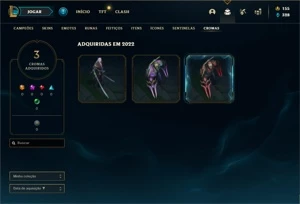 Conta prata 3 com 91 Champs e 49 Skins - League of Legends LOL