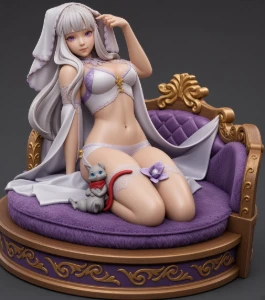 Emilia e Puck - Re:zero - Arquivo Stl - Para Impressão 3D - Impressão 3D e STL