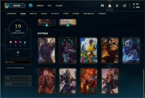 Conta Ferro 1 com 41 Champs e 19 Skins + 2 Vitoriosas - League of Legends LOL