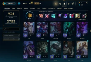 Esmeralda 4 com TODOS os champs e 199 Skins ( Nivel 865 ) - League of Legends LOL