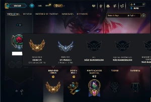 Conta ouro 4, com 30 campeões e 1 skin - League of Legends LOL