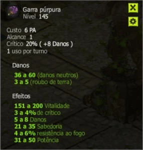 Set  Força/potencia Over Level 148+ , Arma + Gelano 120 Vit - Dofus