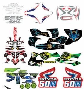 Pacote Completo com 1.500 Adesivos Editáveis para Motos! - Artes e Templates Artes Canva