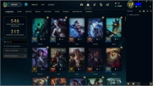 Conta Lol platina 3 - todos os personagens / 585 skins - League of Legends