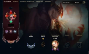 Conta lol mono lux e swain, atualmente ouro 2