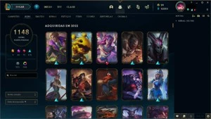Conta Platina 4, com todos os champs e 1141 skins ! - League of Legends LOL