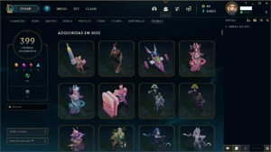 Conta Platina 4, com todos os champs e 1141 skins ! - League of Legends LOL