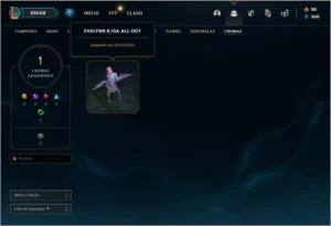 Conta platina 4 com 38 champs e 5 skins - League of Legends LOL