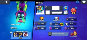 Conta Brawl Stars 98/98 com mais de 286 skins e itens raros