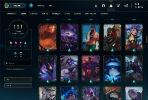 Conta Platina 3 com 121 Skins e 150 Champs com 800k de ZED - League of Legends LOL