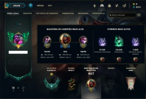 Conta Platina 3 com 121 Skins e 150 Champs com 800k de ZED - League of Legends LOL