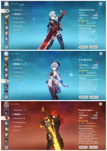 Conta Genshin Ar57 /14x5★ Ganyu & Amos / Dehya / Eula C1 - Genshin Impact