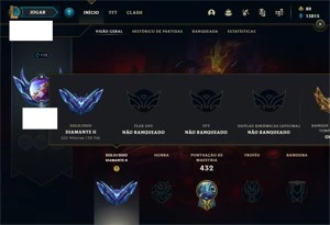 CONTA DIAMANTE 2 COM MUITA SKIN - League of Legends LOL