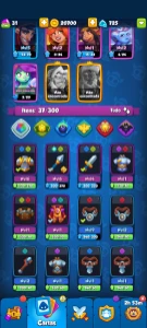 Conta de rush top 1829 de crítico e aparato 2 - Clash Royale
