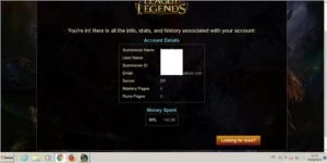 Conta de League Of Legends LOL
