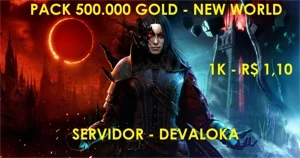 NW - PACK 500K GOLD - SERVIDOR DEVALOKA - New World