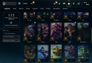 Conta Unranked com 36 Champs e 14 Skins - League of Legends LOL